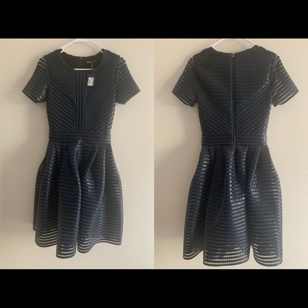 Maje midi navy party dress